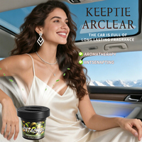 Happy Journey 158g 5.57oz Baume Solide Parfum Chocolat Pistache Café, Libération de Chaleur, Neutraliseur d'Odeurs, Désodorisant Voiture