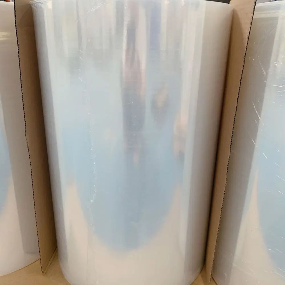 Filme de embalagem de palete, alta qualidade, plástico transparente, embalagem de palete, filme de estiramento, envoltório de 23mic, rolo de jumbo lldpe, 50kg