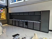 Sistema de Gabinetes Modulares de Acero Laminado en Frío para Esquinas, Ecológico, para Herramientas, OEM, para Garajes Mecánicos, Carro Rodante, Banco de Trabajo Resistente