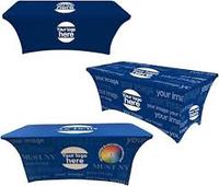 Nappe en polyester personnalisée drapée pour extérieur, événements, expositions et salons professionnels