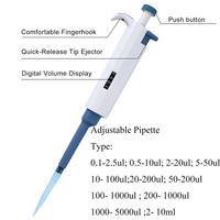 Pipette de laboratoire à volume fixe et réglable, monocanal