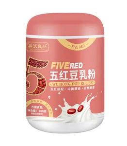 아침 시리얼 곡물 자연 건강 관리 제품 콩 분유 500g 아침 식사 시리얼 다섯 붉은 두유 분말