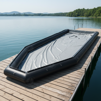 Dock flottant gonflable pour bateau, station d'amarrage stable, protège le coque de l'usure et de la croissance marine pour les eaux peu profondes