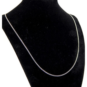 สร้อยคอโซ่แบนสีเงินสเตอร์ลิง925 - Product Image 4