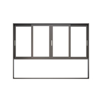 Ventanas Corredizas de Aluminio con Rotura de Puente Térmico, Malla Fina Antimosquitos, Doble Acristalamiento, Antipolvo, Insonorizadas, para Balcón y Patio