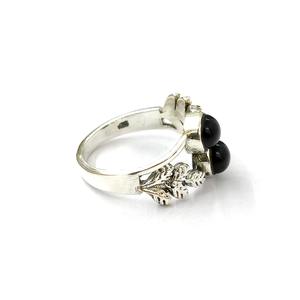 Bague en onyx noir, argent sterling 925, bague en pierre précieuse, onyx noir, collection artisanale, bagues fines, bijoux en argent, prix de gros - Product Image 5