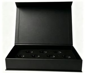 Caja de Papel Plegable Negra, Caja de Regalo de Lujo, Caja de Almacenamiento Rígida para Exhibición y Envío Minorista - Product Image 3