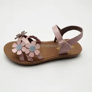 Fashion trendy nice follower design OEM customized Anti slip sole pvc Airblow kids sandals wholesale flat slipper shoes