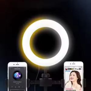 Soporte Circular para Teléfono de Escritorio con Luz de Relleno para Transmisión en Vivo con Soporte de Mano Doble, Precio de Mayoreo del Fabricante - Product Image 3
