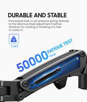 Bras de moniteur réglable multi-angle Stable de 13 à 27 pouces Support de moniteur Support d'ordinateur