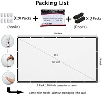 150 pouces 16:9 HD 4K pliable Anti-pli Portable Projection films projecteurs écrans pour Home cinéma intérieur extérieur