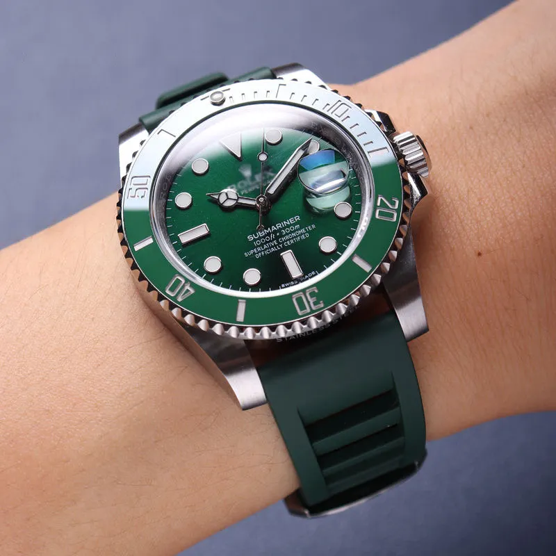 Bracelet en caoutchouc haute Performance à dégagement rapide 20mm 22mm adapté au bracelet de montre en caoutchouc Blanpain Xswatch Five Ocean FKM