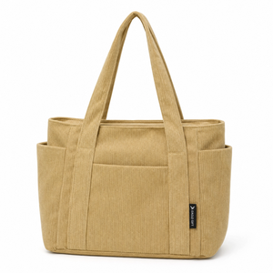 Wholesale 2026 New Arrival Artistic Style Tote Shoulder Bag Extra Large Capacity Recycled Coffee Ground Customized Closure Bag - Product Image 5