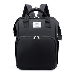 Sac à dos à langer imperméable en polyester avec station de change pliable, grand porte-bébé unisexe pour filles et garçons - Product Image 4