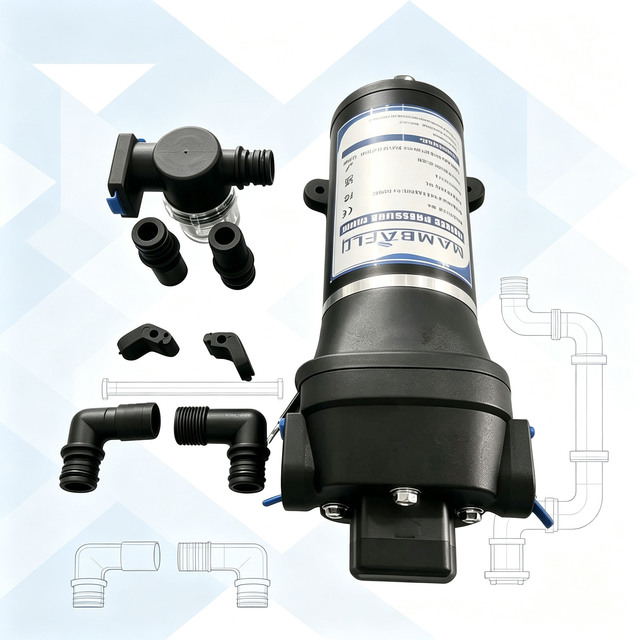 Mambaflo 24V DC 40PSI Automatic Water Booster Pump for Marine RV Caravan Camper Boat Yacht Fresh Water Supply Application