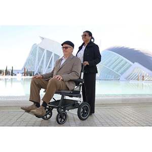 Fauteuil roulant pliable léger, fauteuils roulants de transport, bleu KMINA PRO K10082 - Product Image 2
