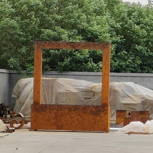 ม่านน้ำตกเหล็กคอร์เทน ประติมากรรมน้ำเหล็กคอร์เทน น้ำพุสวน - Product Image 6