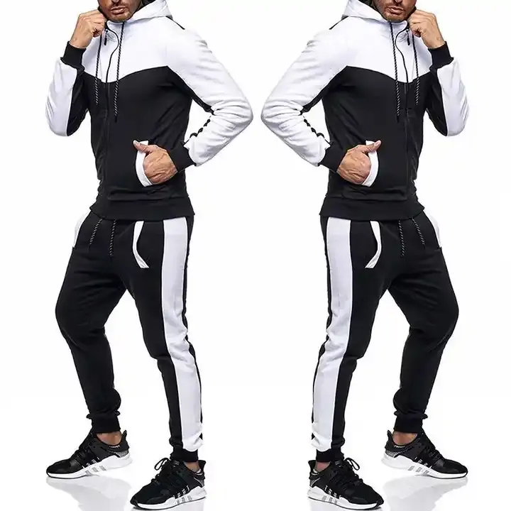 Vendita calda abbigliamento sportivo da uomo pantaloni lunghi con cappuccio sportivo e completo per il tempo libero grossista