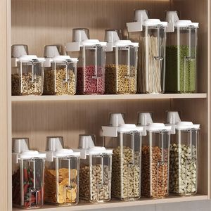 Food Storage Container Rectangle Clip-on Lid Airtight For Kitchen Grain Storage - Product Image 3