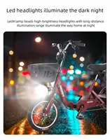 Tricycle Électrique Pliable Personnalisé pour Personnes Âgées, Double Siège Ouvert, Moteur 400W, Batterie Lithium, Assistance à la Pédale, Léger - Offre Spéciale