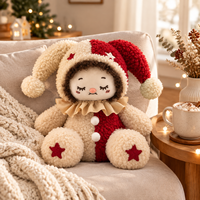 Jouets en peluche personnalisés OEM ODM, jouets en peluche pour enfants, jouets de Noël, vente en gros, poupée bouffon clown en polaire sherpa