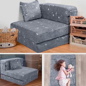 JYM Sofa lipat anak-anak, dudukan lipat Flip Out dinosaurus bercahaya untuk kamar tidur ruang bermain - Product Image 2