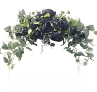 Décoration murale en soie faite à la main pour Saint-Valentin : fleur artificielle, arche, pendentif pour moulure de porte, miroir ou table d'entrée