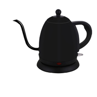 Carafe électrique sans fil à coupure automatique 1,0 l, bouilloire à col de cygne, en acier inoxydable, pour le café et le thé