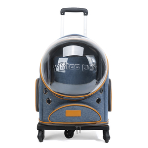 Chariot de transport <span class=keywords><strong>pour</strong></span> animaux de compagnie YBToopet <span class=keywords><strong>pour</strong></span> chats, toutes saisons, transparent, double épaulette, portable, à roulettes, grande capacité, <span class=keywords><strong>pour</strong></span> l'extérieur - Product Image 2
