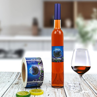 Etiquetas Adhesivas Redondas Personalizadas Profesionales de PET Premium, Resistentes al Agua y al Aceite, para Whisky, Brandy y Vino