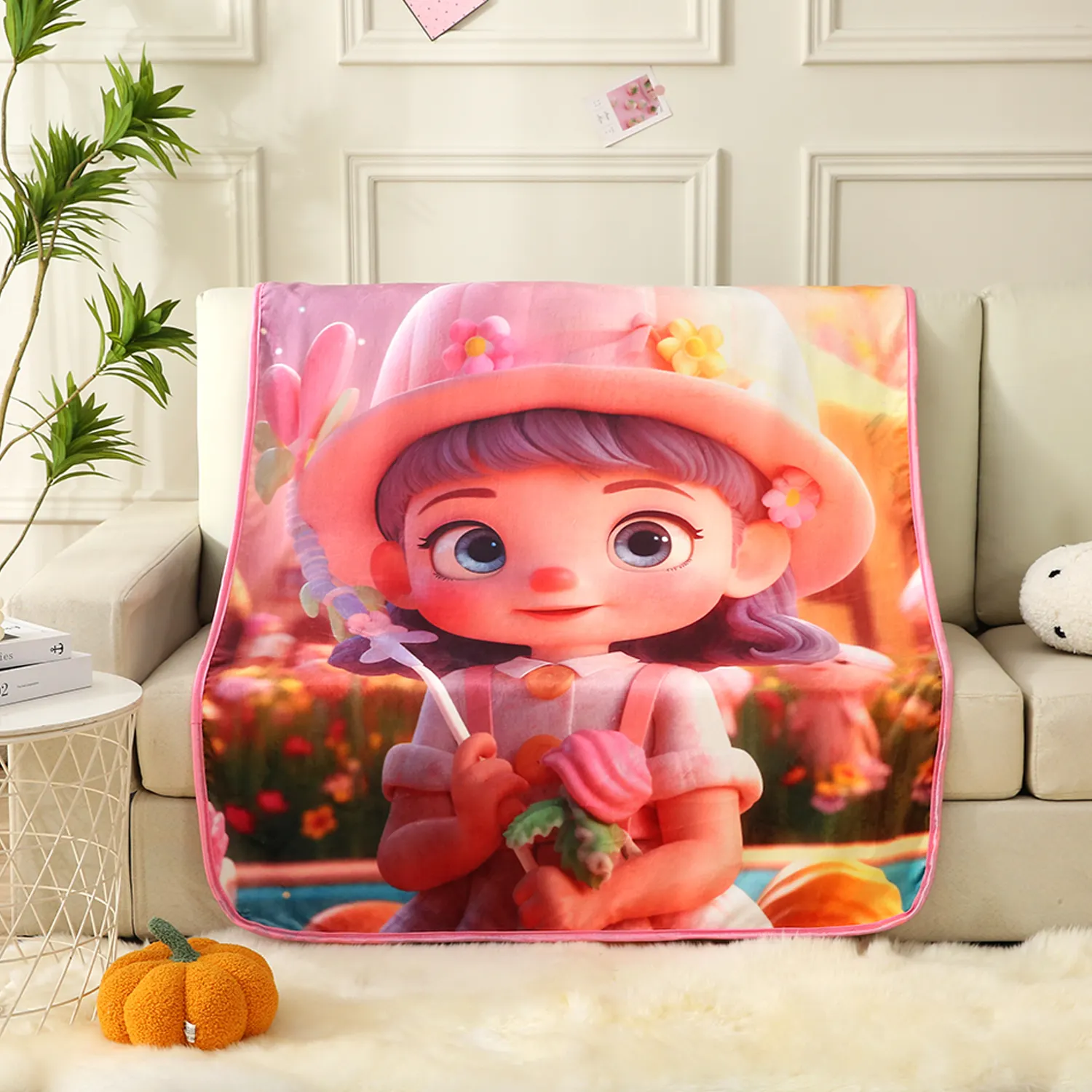 2 Ply Super Soft Fleece Baby Blanket 3D Printed Designs-Animal Cartoon Floral Character   Joyous Patterns Newborn Toddler Kids