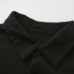 T-shirt de randonnée pour homme, en laine mérinos respirante, à séchage rapide, pour l'été, avec col brodé, imprimé court tricoté, pour l'extérieur - Product Image 6