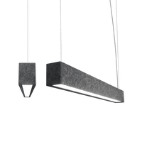 Zhongshan luminaires en aluminium haute luminosité lentille acrylique prismatique feutre acoustique éclairage linéaire led pour bureau pour atelier