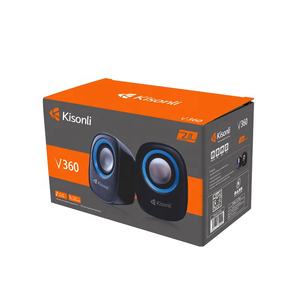 Kisonli-Mini deflector V360 <span class=keywords><strong>para</strong></span> ordenador, reproductor de música portátil con USB, <span class=keywords><strong>Subwoofer</strong></span>, Audio de escritorio, 2,0 - Product Image 6