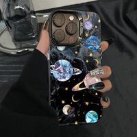 Funda de teléfono de lujo Earth Stars Space para iPhone 17 Air16 15 14 13 12 11 Pro Max XS X XR 7 8 Plus Pc Clear Cover