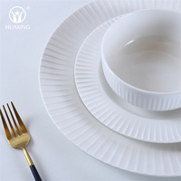 Assiette ronde en porcelaine blanche, vente en gros, Service de vaisselle, vente en gros