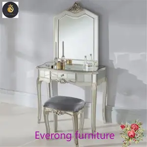Argente Mirrored Antique French Style Schmink tisch Set Kommode Spiegel möbel