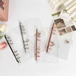 Replacement 6-<strong>Ring</strong> Rose Gold <strong>Binder</strong> PVC/PU/PP Cover <strong>Ring</strong> <strong>Mechanisms</strong> Round <strong>Ring</strong> Binding Spines for A5 A6 A7 Loose-Leaf <strong>Notebook</strong> - Product Image 3
