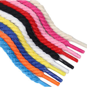 Cordones de Algodón y Poliéster Trenzados Redondos de 5 mm de Longitud Personalizada para Zapatillas Air Force <span class=keywords><strong>Dunk</strong></span> Black Knight - Product Image 1