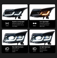 Derniers modèles de phares avant améliorés, phares LED, feux de jour DRL pour Chevrolet Cruze 2009-2016, faisceau de route, lentille de projecteur Angel Eye