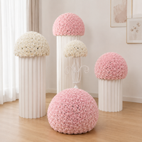 Boule de fleurs artificielles en rose pour centre de table de mariage, toile de fond d'événement, décoration d'allée, couleurs personnalisées, vente en gros