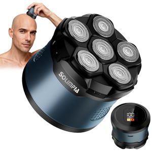 HT-965 <span class=keywords><strong>Tondeuse</strong></span> à <span class=keywords><strong>cheveux</strong></span> électrique à 6 têtes pour hommes-Sans fil, étanche, rechargeable, affichage LED - Product Image 3