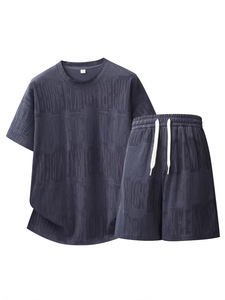 T-shirt en tricot jacquard pour homme, respirant, léger, streetwear d'été - Product Image 4