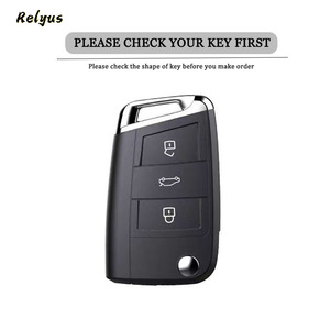 Funda protectora de cuero TPU para llave de coche, accesorios para llavero para <span class=keywords><strong>Vw</strong></span> tiguan Volkswagen Golf L Lavida T-ROC MK7, novedad de 2022 - Product Image 3