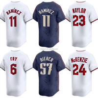 Camiseta de Béisbol Bordada al por Mayor de los Cleveland Guardians de EE. UU. # 11 José Ramírez # 38 Steven Kwan # 23 Ropa de Softbol Bo Naylor