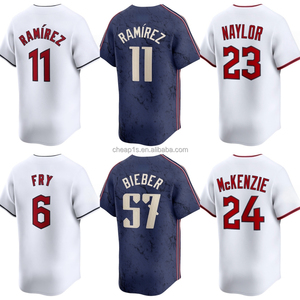 Camiseta de Béisbol Bordada al por Mayor de los Cleveland Guardians de EE. UU. # 11 José Ramírez # 38 Steven Kwan # 23 Ropa de Softbol Bo Naylor - Product Image 1