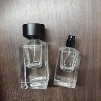 Botella de Perfume de Vidrio Grueso de Alta Gama de 30ml 50ml con Tapa Pulverizadora, Personalizable con Estampado en Caliente y Serigrafía