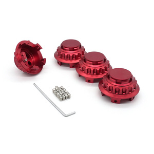ฝาครอบดุมล้ออะลูมิเนียม Getitall สีแดง ผลิตด้วยเครื่อง CNC สำหรับ Honda BMW ปรับปรุงรุ่นใหม่ - Product Image 1