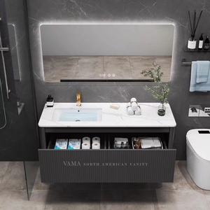VAMA Meuble-lavabo de salle de bain mural au design moderne personnalisé pour hôtel et <span class=keywords><strong>appartement</strong></span> - Product Image 2
