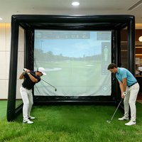 Tente de simulateur de golf gonflable, portable, pour intérieur et extérieur, cage de frappe de golf